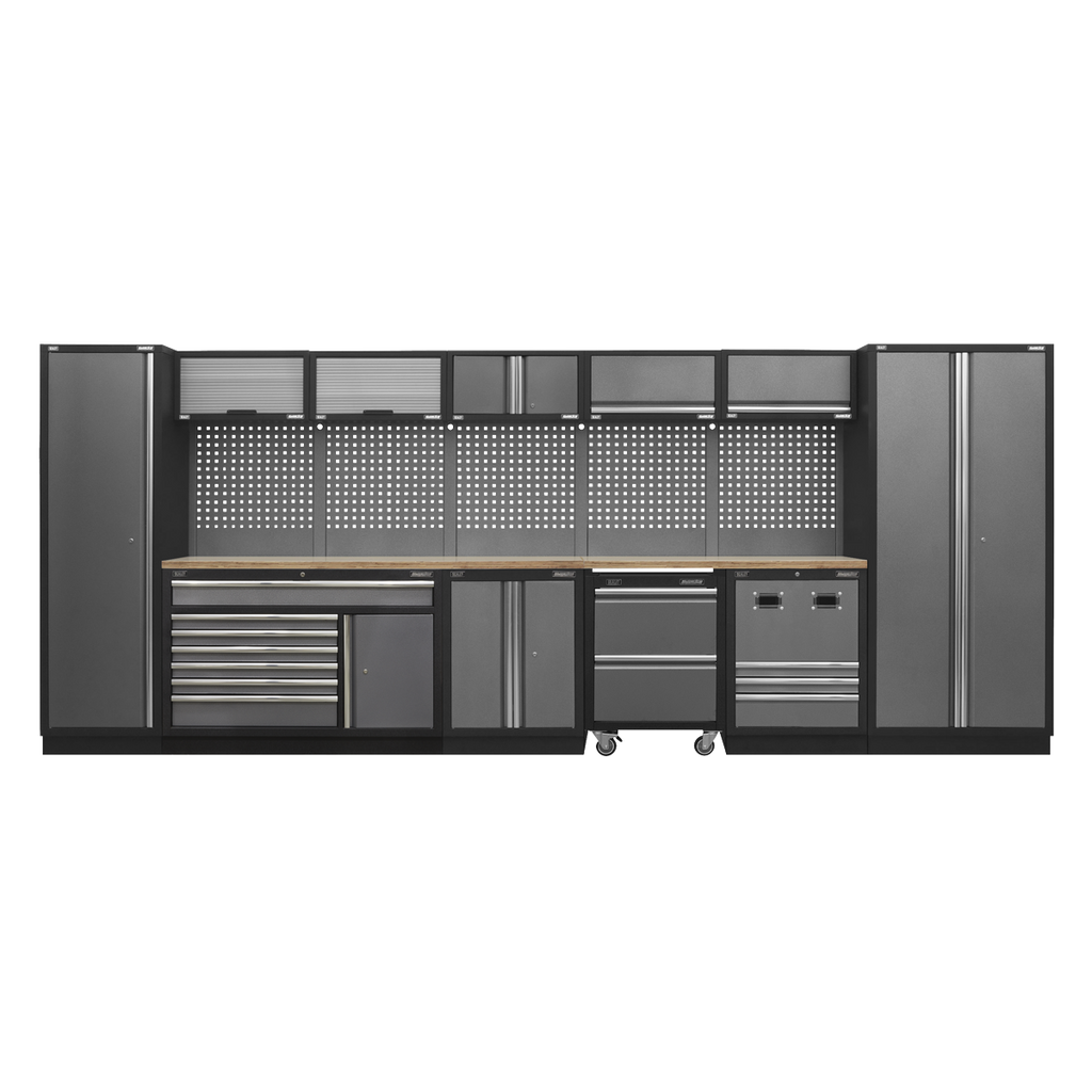 Superline PRO® Storage System with Pressed Wood Worktop 4.92m