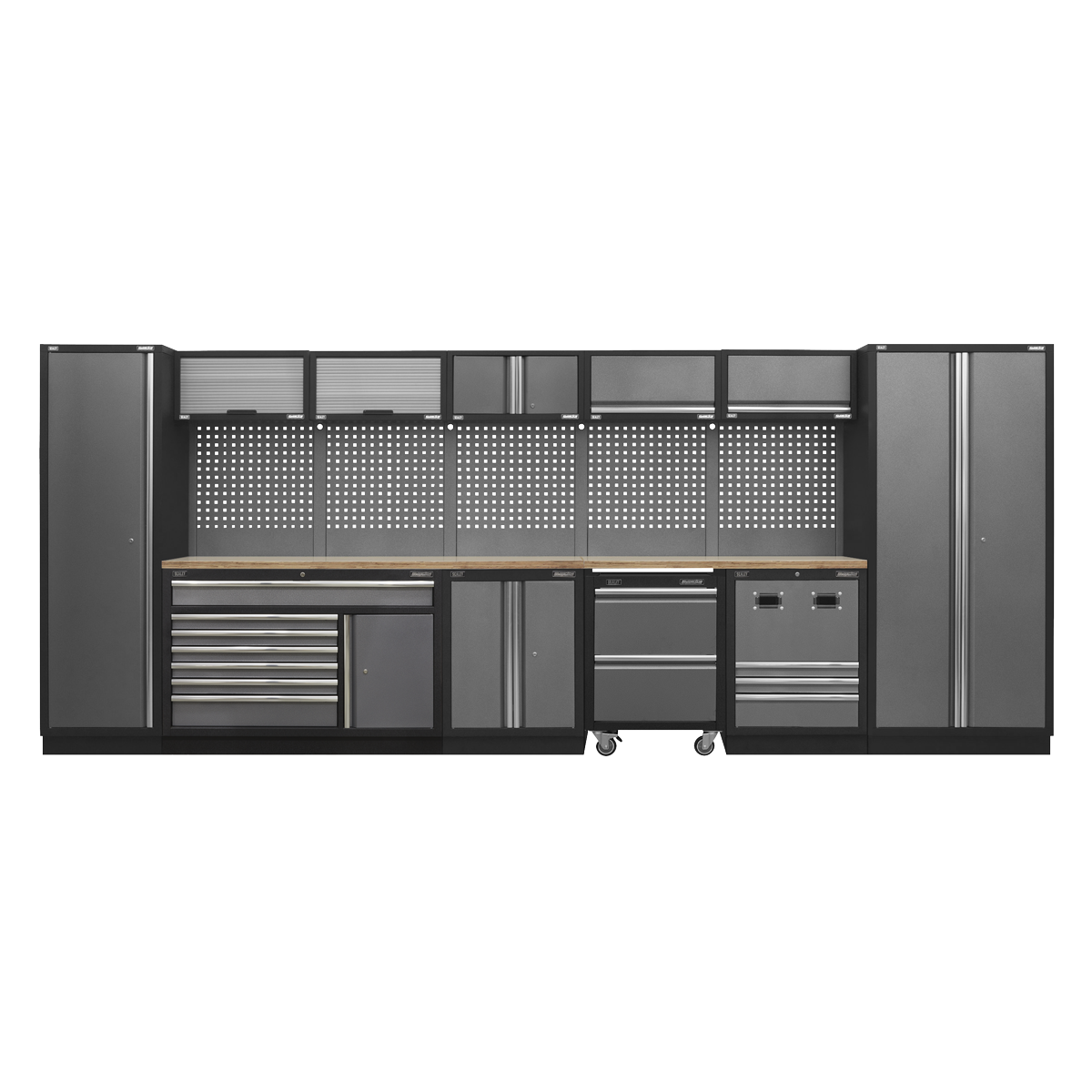 Superline PRO® Storage System with Pressed Wood Worktop 4.92m