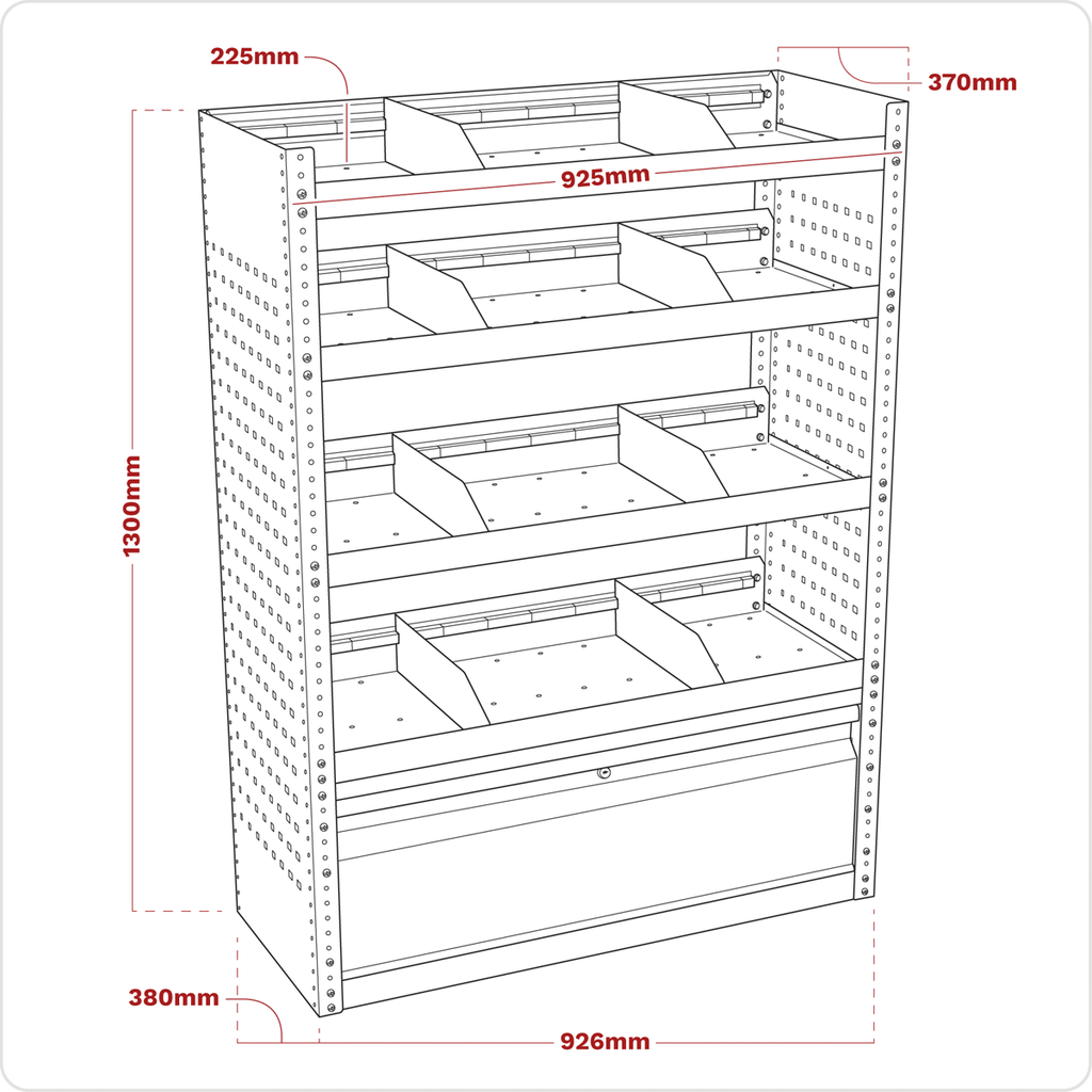 Superline PRO® Modular Flat Shelf Van Storage System