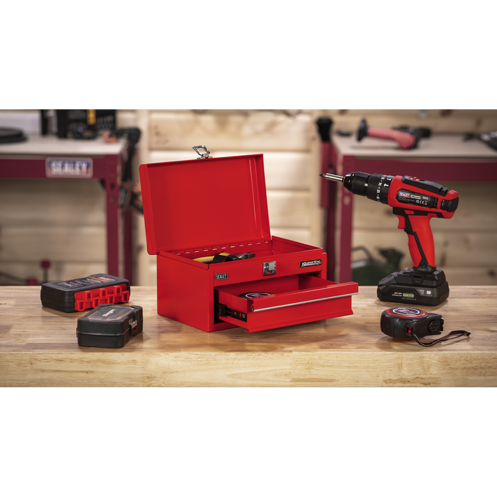 Superline PRO® Mini Toolbox with Drawer, Red (APMTB1)