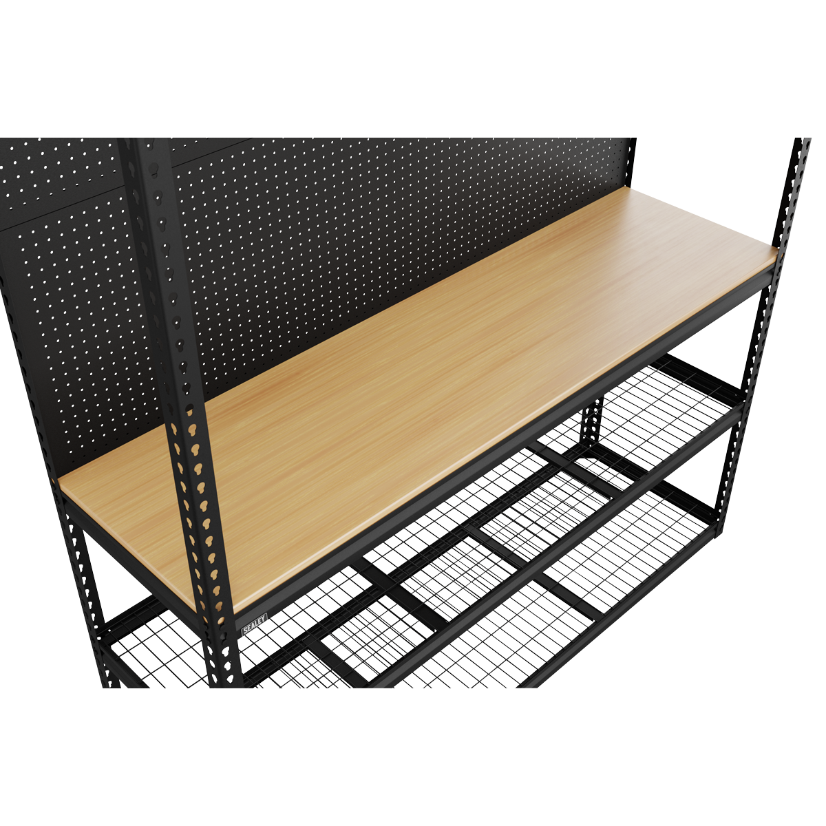 Heavy-Duty Modular Workbench with Racking & Pegboard 1820mm 300kg Capacity Per Level