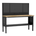Superline PRO® Modular Workbench with Pegboard Back Panel Wo