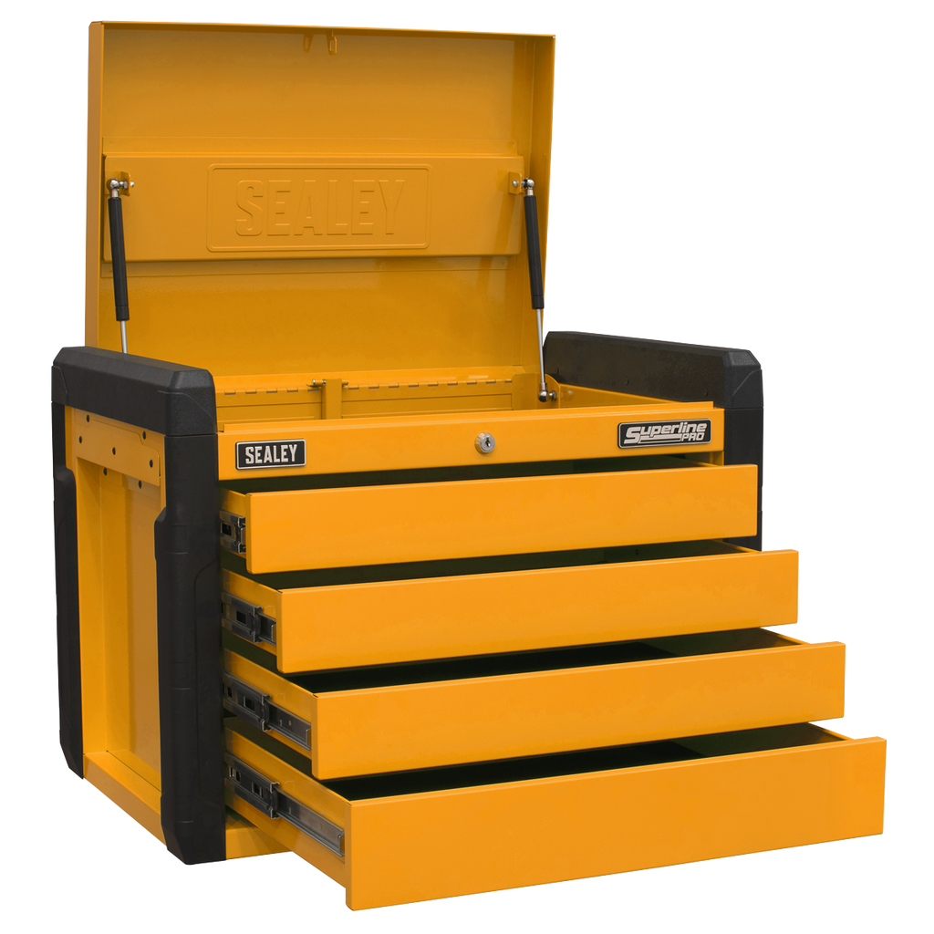 Superline PRO® Push-to-Open Topchest 4-Drawer - Orange