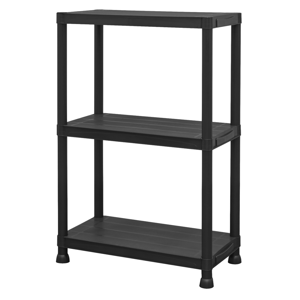 Plastic Racking Unit with 3 Shelves 25kg Capacity Per Level