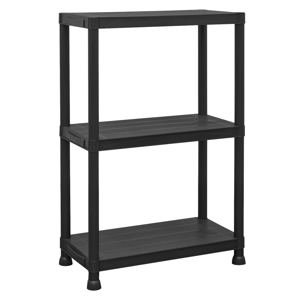Plastic Racking Unit with 3 Shelves 25kg Capacity Per Level