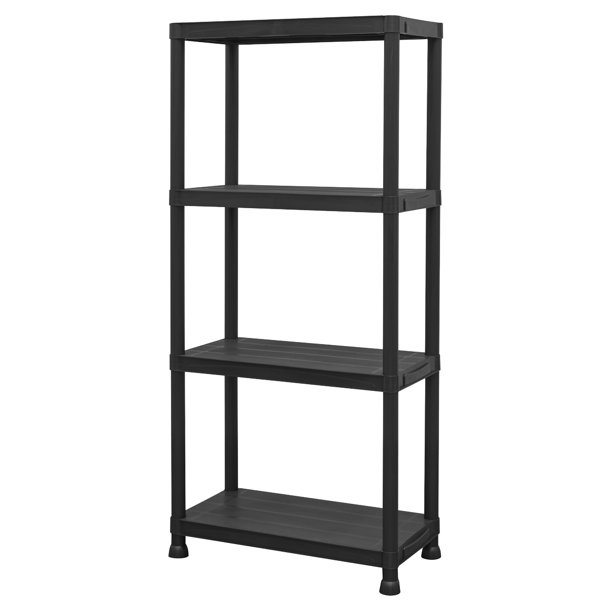 Plastic Racking Unit with 4 Shelves 25kg Capacity Per Level