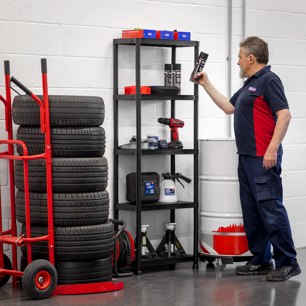Plastic Racking Unit with 5 Shelves 25kg Capacity Per Level