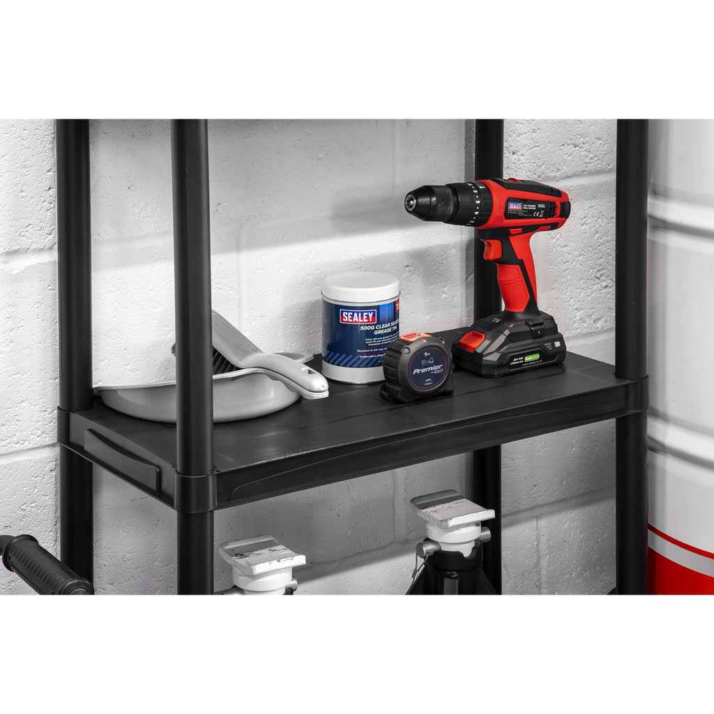 Plastic Racking Unit with 5 Shelves 25kg Capacity Per Level