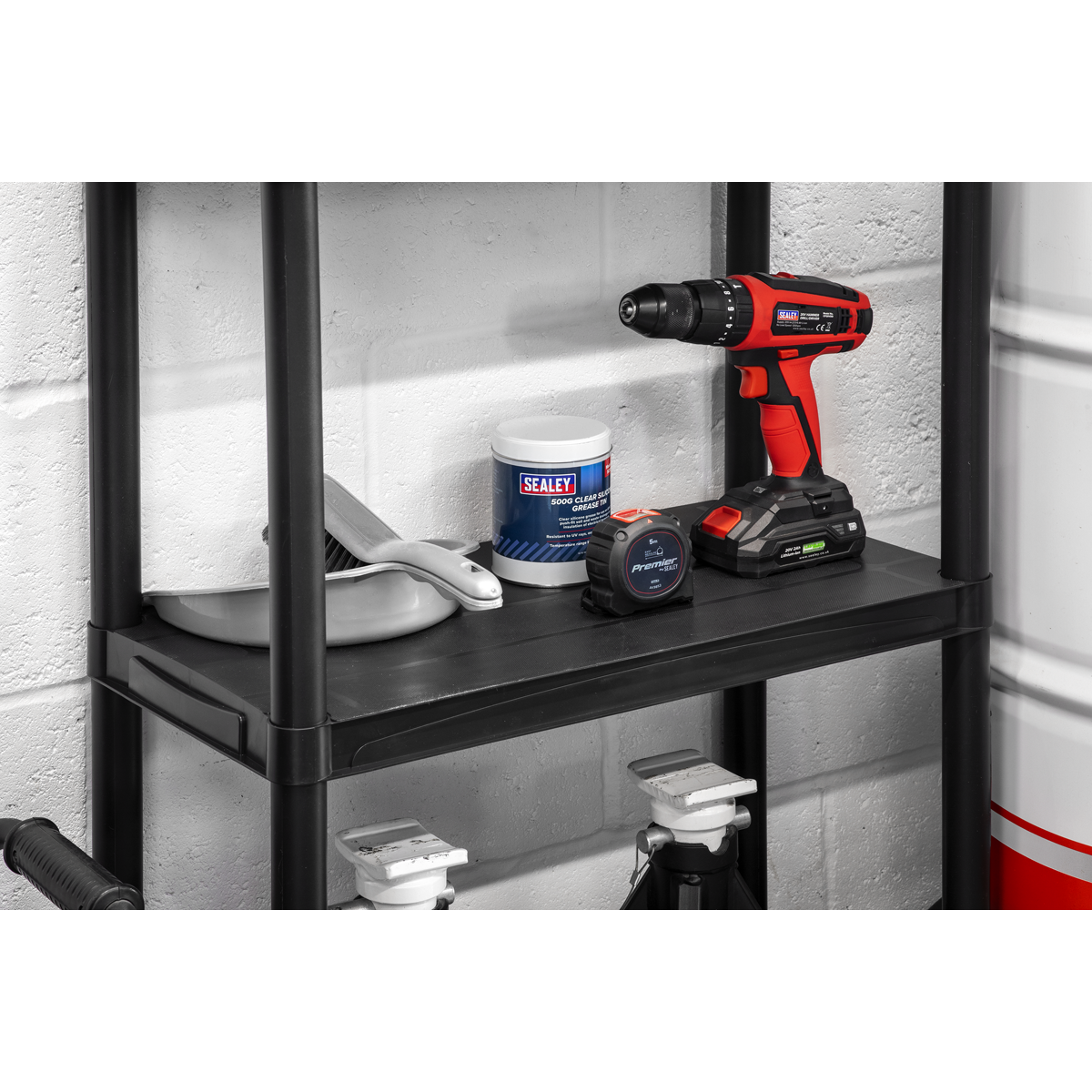 Plastic Racking Unit with 5 Shelves 25kg Capacity Per Level