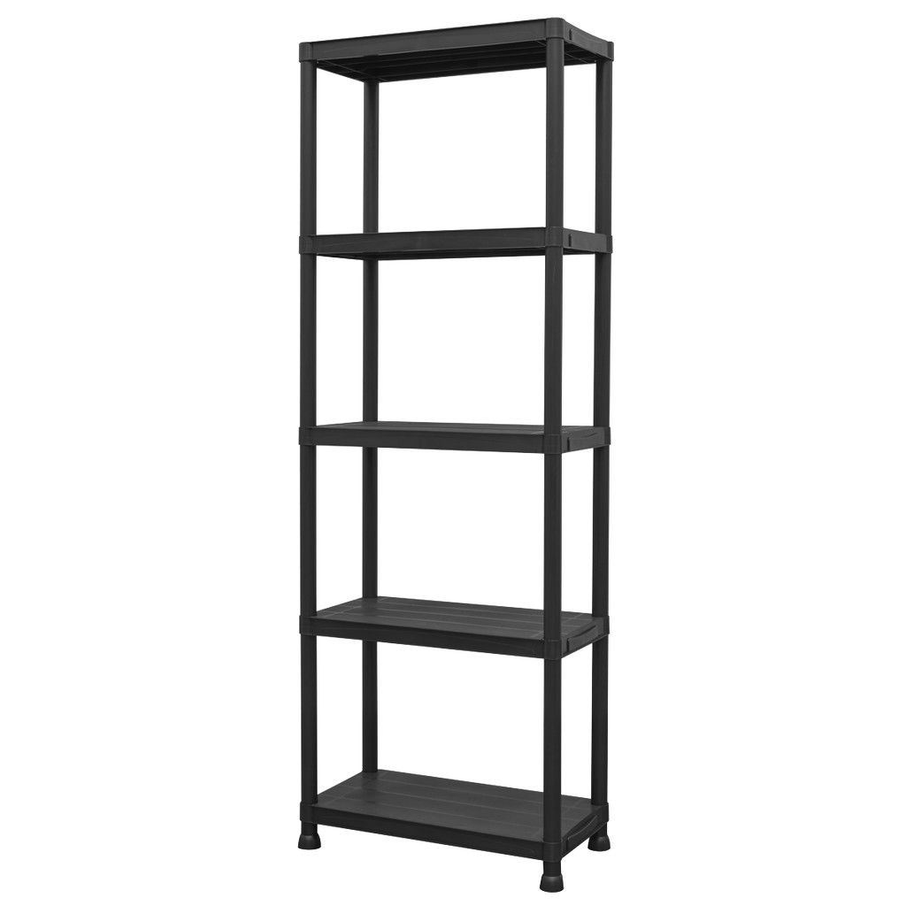 Plastic Racking Unit with 5 Shelves 25kg Capacity Per Level