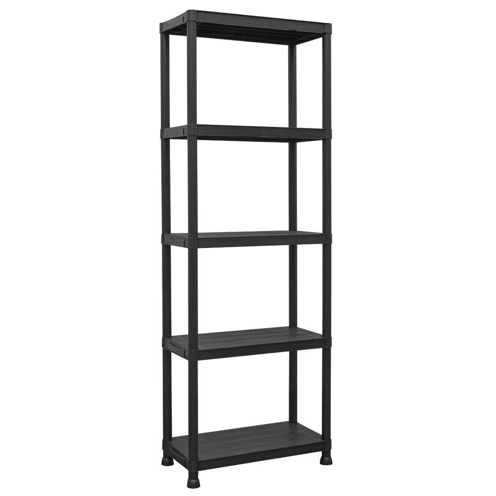 Plastic Racking Unit with 5 Shelves 25kg Capacity Per Level