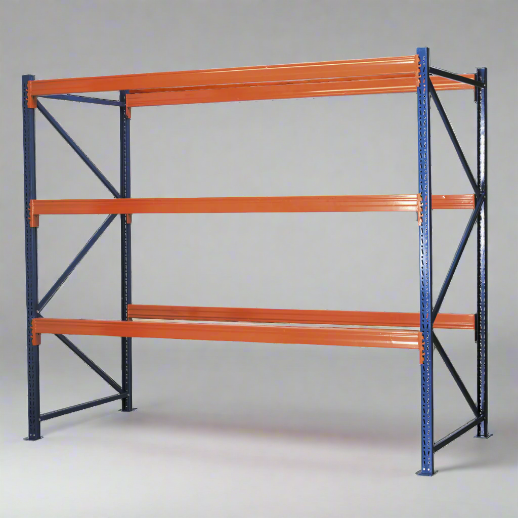 Heavy-Duty Racking Unit with 3 Beam Set 1000kg Capacity Per Level