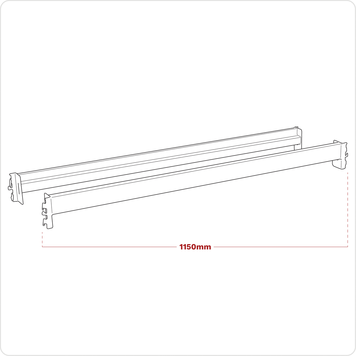 1090mm Cross Beam 900kg Capacity - Pair