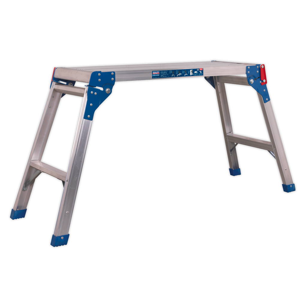 Folding Platform 2-Tread Aluminium - EN 131-4