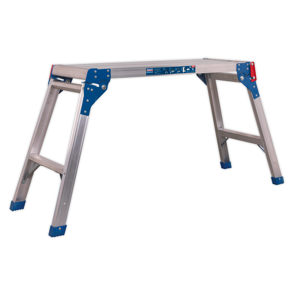 Folding Platform 2-Tread Aluminium - EN 131-4