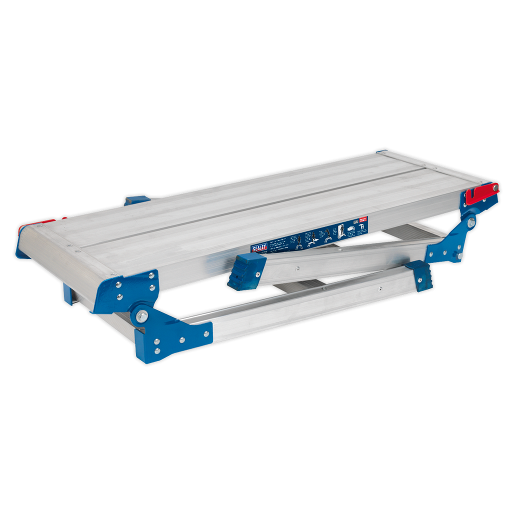 Folding Platform 2-Tread Aluminium - EN 131-4