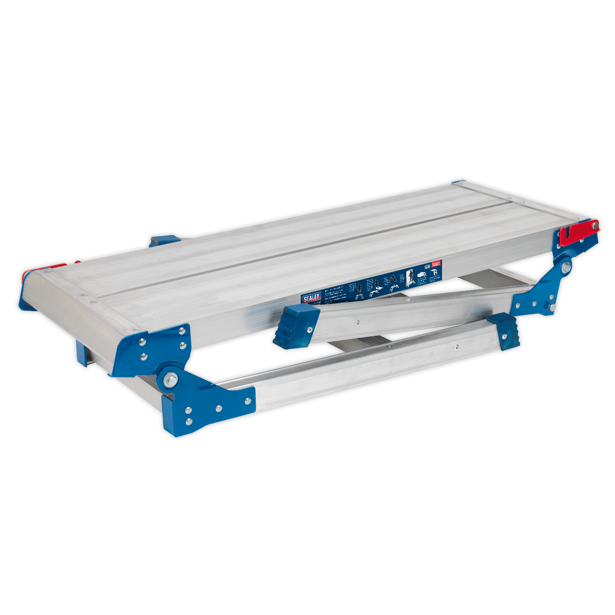 Folding Platform 2-Tread Aluminium - EN 131-4