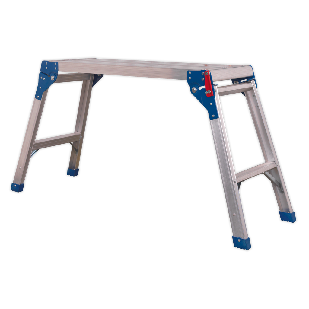Folding Platform 2-Tread Aluminium - EN 131-4