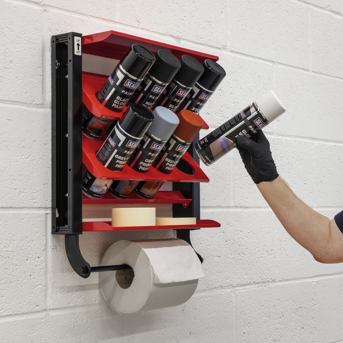 Spray Can Storage Rack with 8 Can Holders