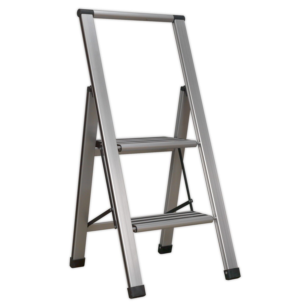 Professional Folding Step Ladder 2-Step Aluminium 150kg Capa