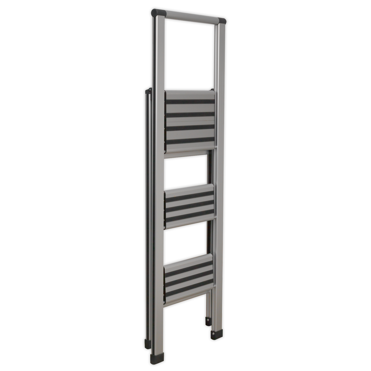 Aluminium Professional Fold-Flat Step Ladder 3-Step 150kg Ca