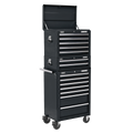Superline PRO® Topchest, Mid-Box Tool Chest & Rollcab Combination 14 Drawer - Black