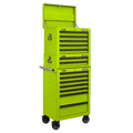Superline PRO® Topchest, Mid-Box Tool Chest & Rollcab Combination 14 Drawer - Green