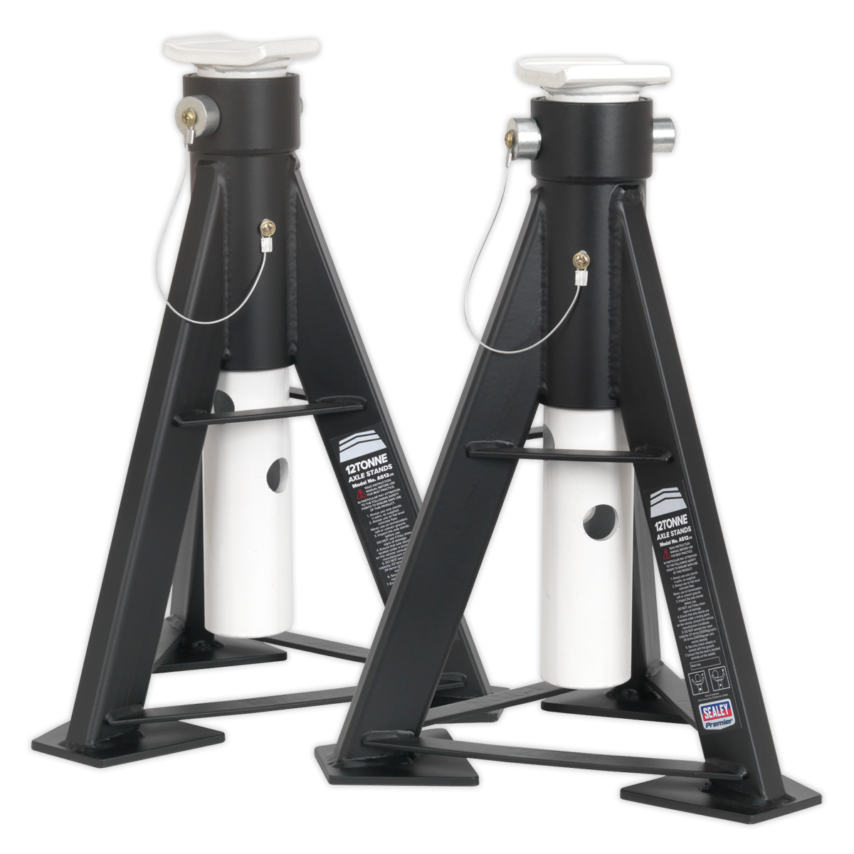 Premier High Level Axle Stands, 12 Tonne Capacity per Stand (AS12)