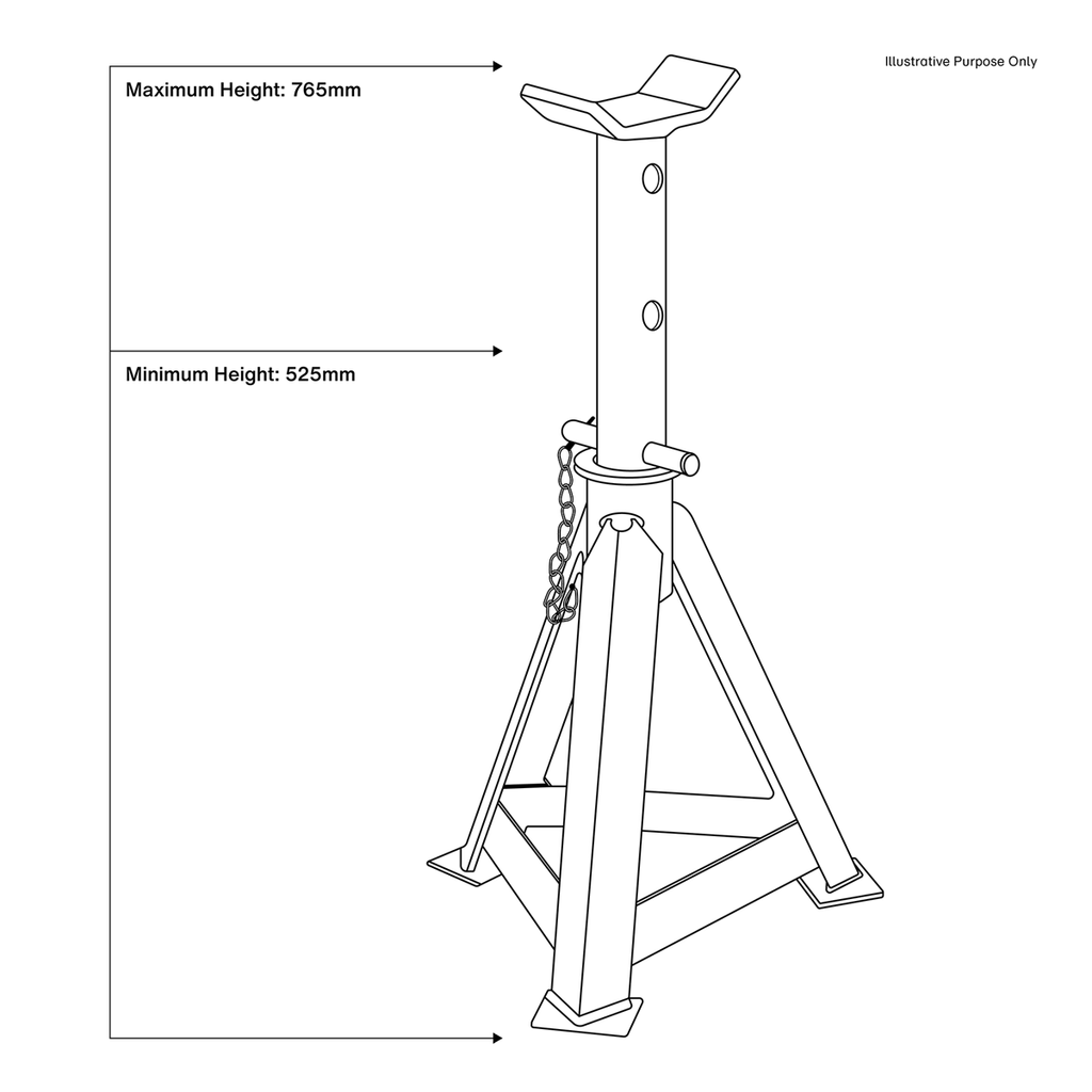 Axle Stands (Pair) 12 Tonne Capacity per Stand