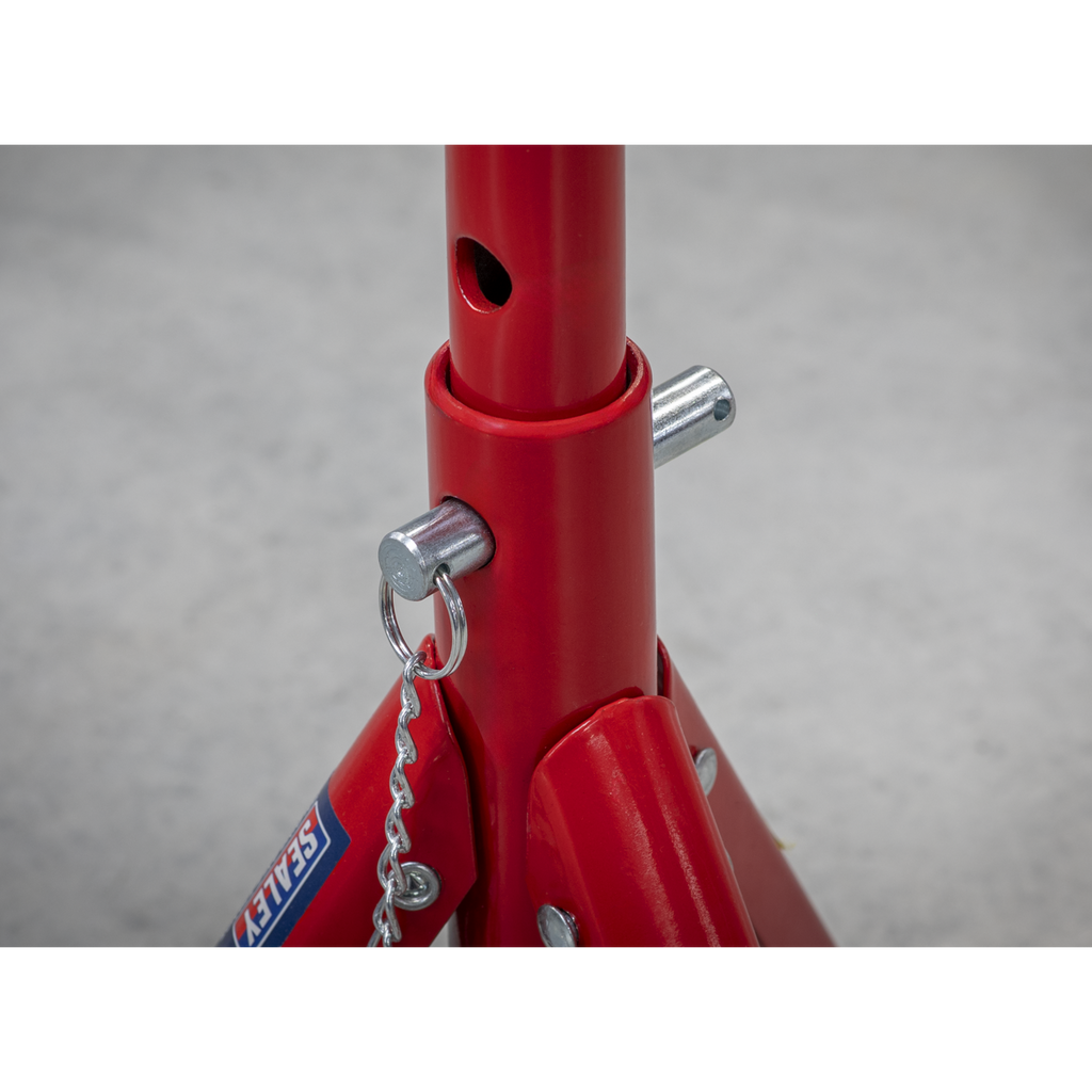 Folding Type Axle Stands, 2 Tonne Capacity per Stand, Red (AS2000F)
