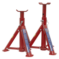 Folding Type Axle Stands, 2 Tonne Capacity per Stand, Red (AS2000F)