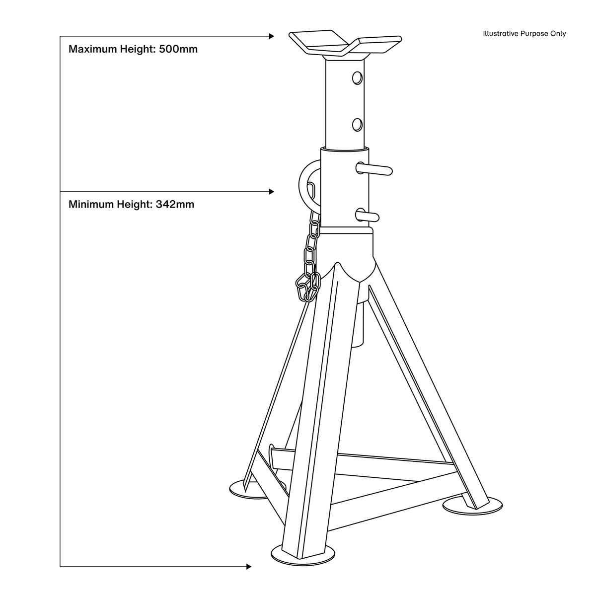 Premier Axle Stands, 2.5 Tonne Capacity per Stand (AS2500)