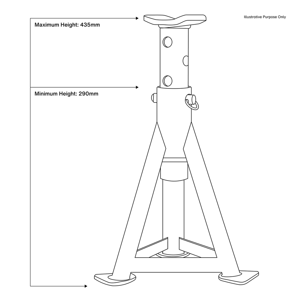 Premier Low Entry Trolley Jack & Axle Stands, 3 Tonne, Black (3040ABCOMBO)