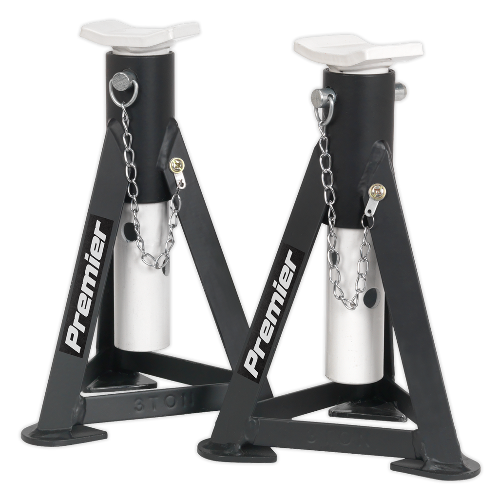 Premier Low Entry Trolley Jack & Axle Stands, 3 Tonne, Black (3040ABCOMBO)