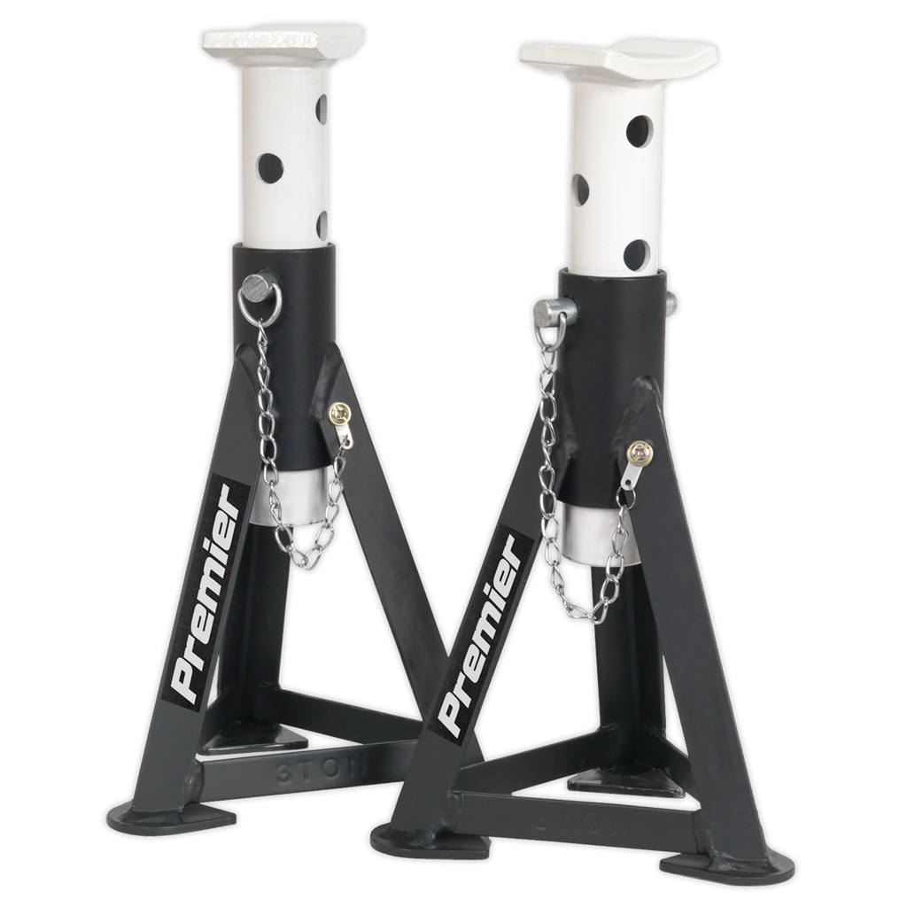 Premier Low Entry Trolley Jack & Axle Stands, 3 Tonne, Black (3040ABCOMBO)