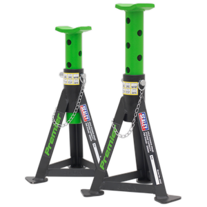 Premier Trolley Jack 3 Tonne & Axle Stands (Pair) 3 Tonne per Stand Combo
