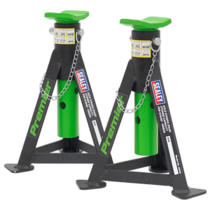 Premier Trolley Jack 3 Tonne & Axle Stands (Pair) 3 Tonne per Stand Combo