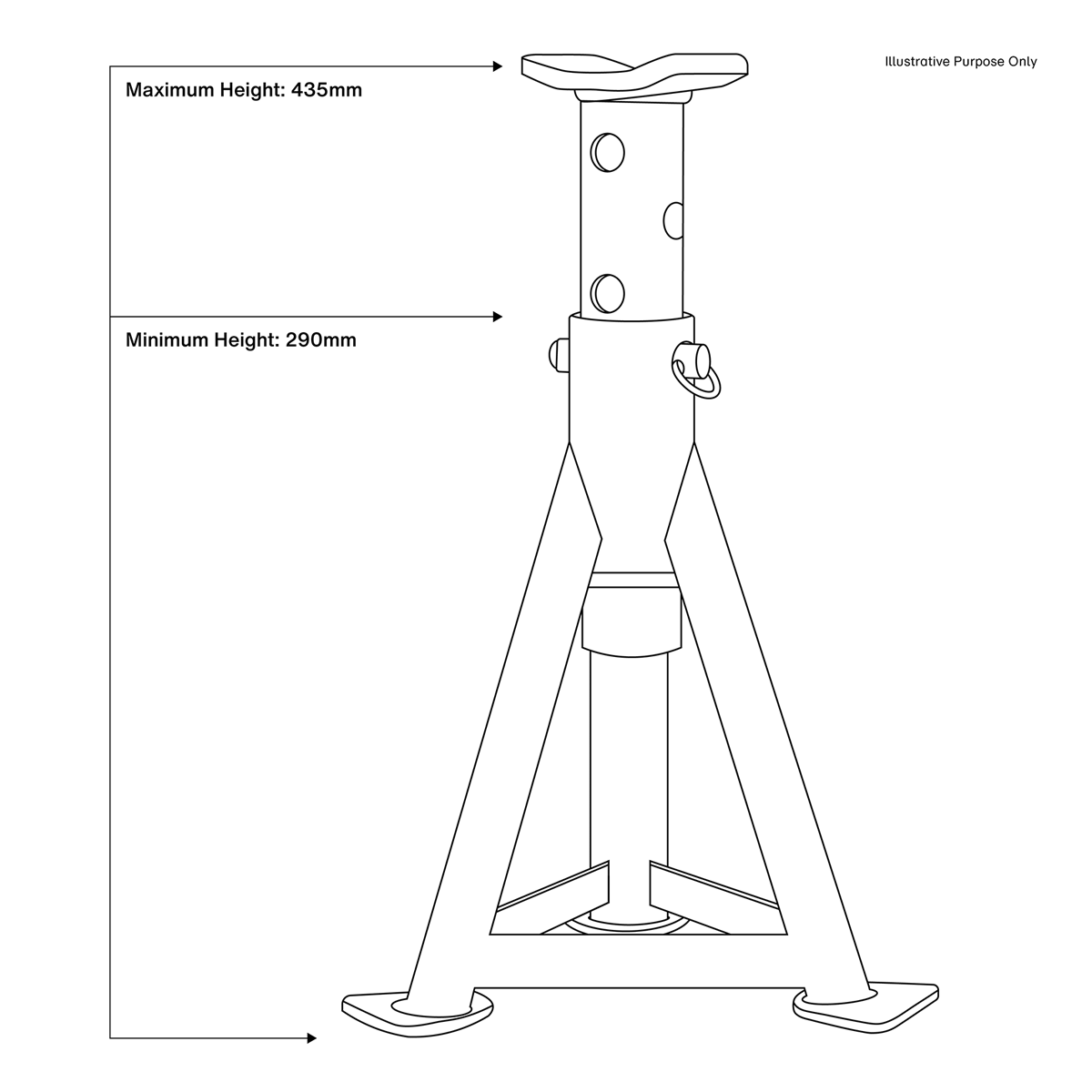 Premier Axle Stands (Pair) 3 Tonne Capacity per Stand - Red