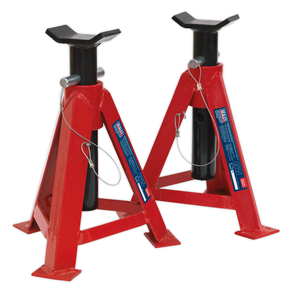 Axle Stands, 5 Tonne Capacity per Stand, Red (AS5000)
