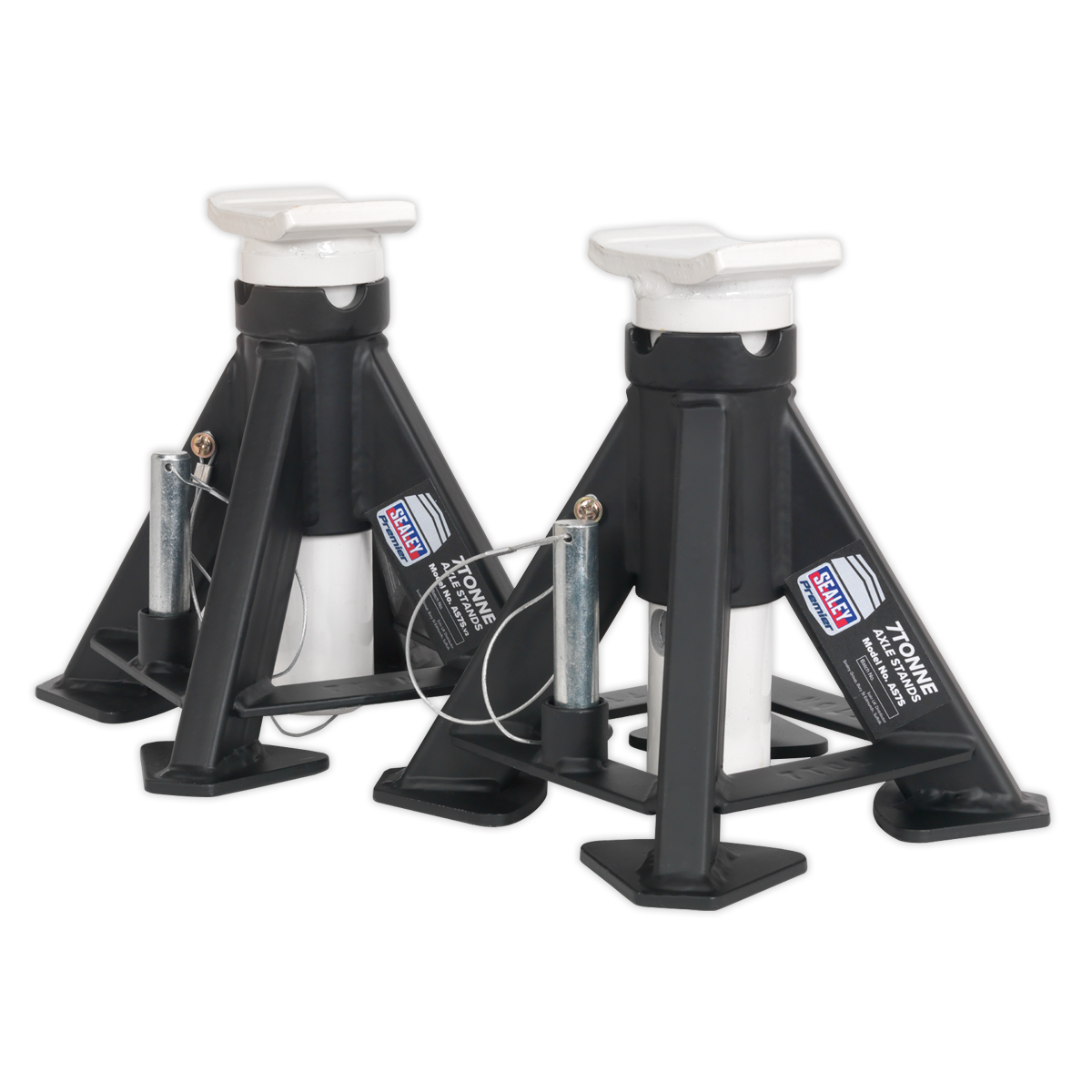 Premier Short Axle Stands, 7 Tonne Capacity per Stand, White (AS7S)