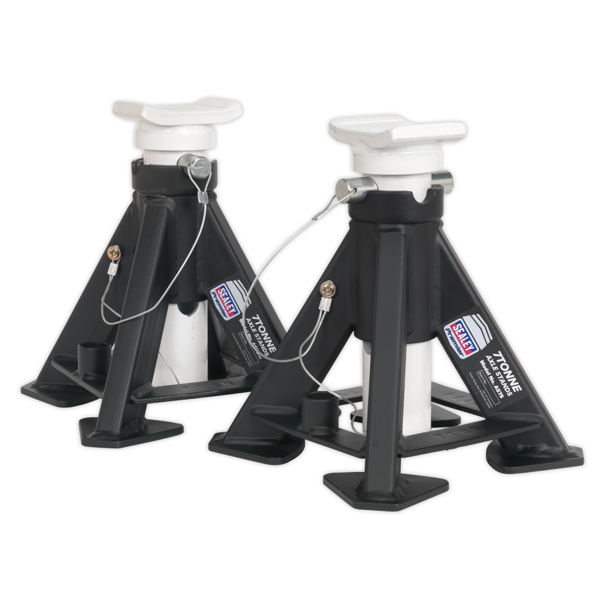 Premier Short Axle Stands, 7 Tonne Capacity per Stand, White (AS7S)