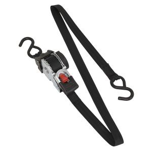 Sealey ATD25301 Auto Retractable Ratchet Tie Down Strap 600kg 25mm x 3mtr