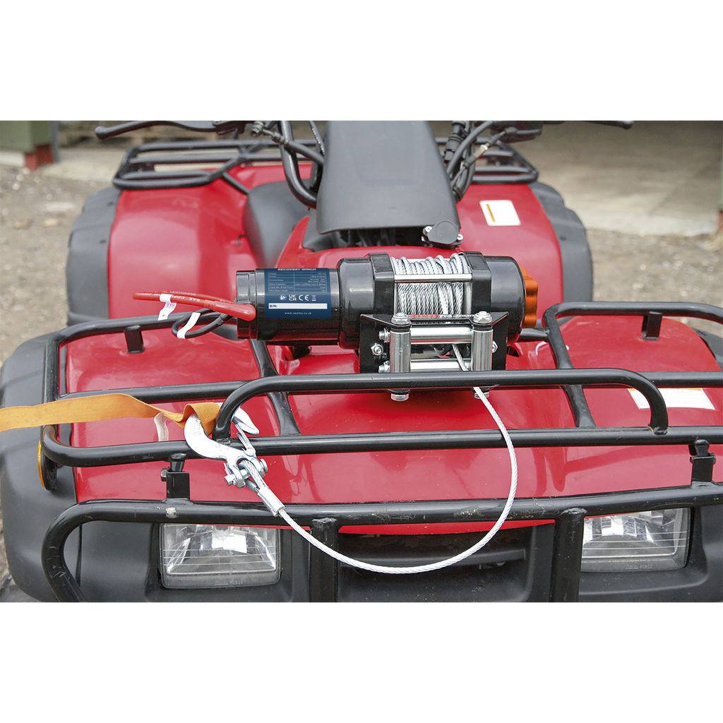 ATV/Quad Recovery Winch 1135kg (2500lb) Line Pull 12V