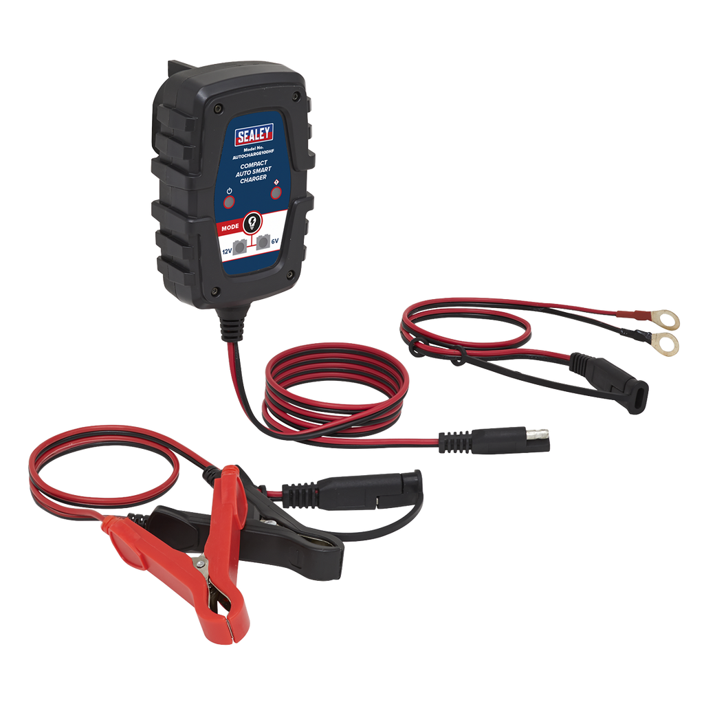 6/12V Compact Smart Trickle Charger & Maintainer, 1A (AUTOCHARGE100HF)
