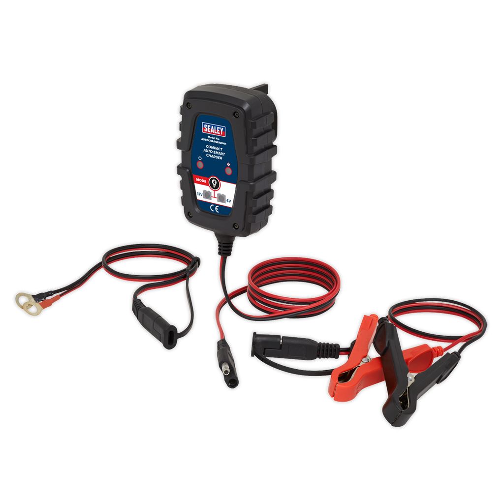 6/12V Compact Smart Trickle Charger & Maintainer, 1A (AUTOCHARGE100HF)