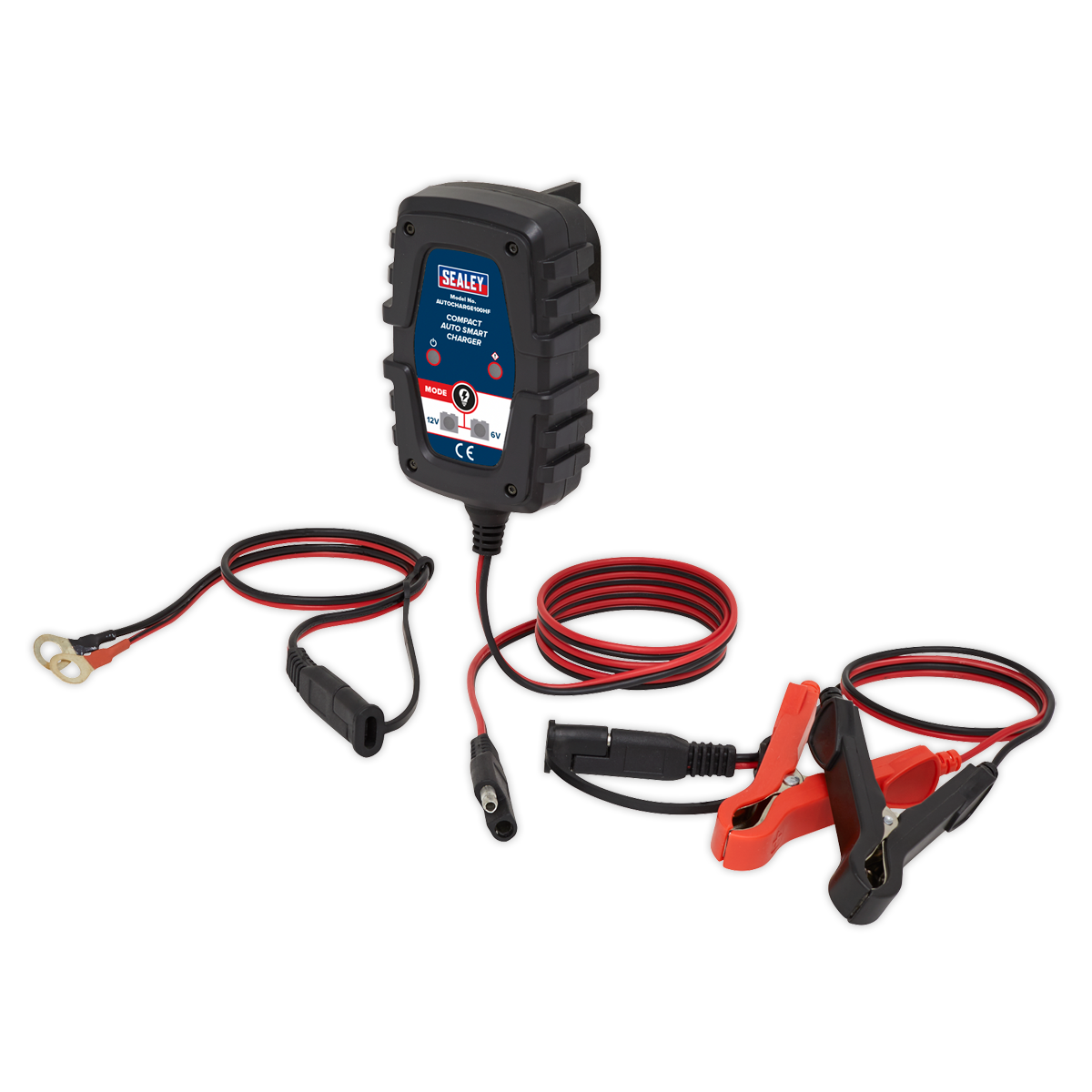 6/12V Compact Smart Trickle Charger & Maintainer, 1A (AUTOCHARGE100HF)