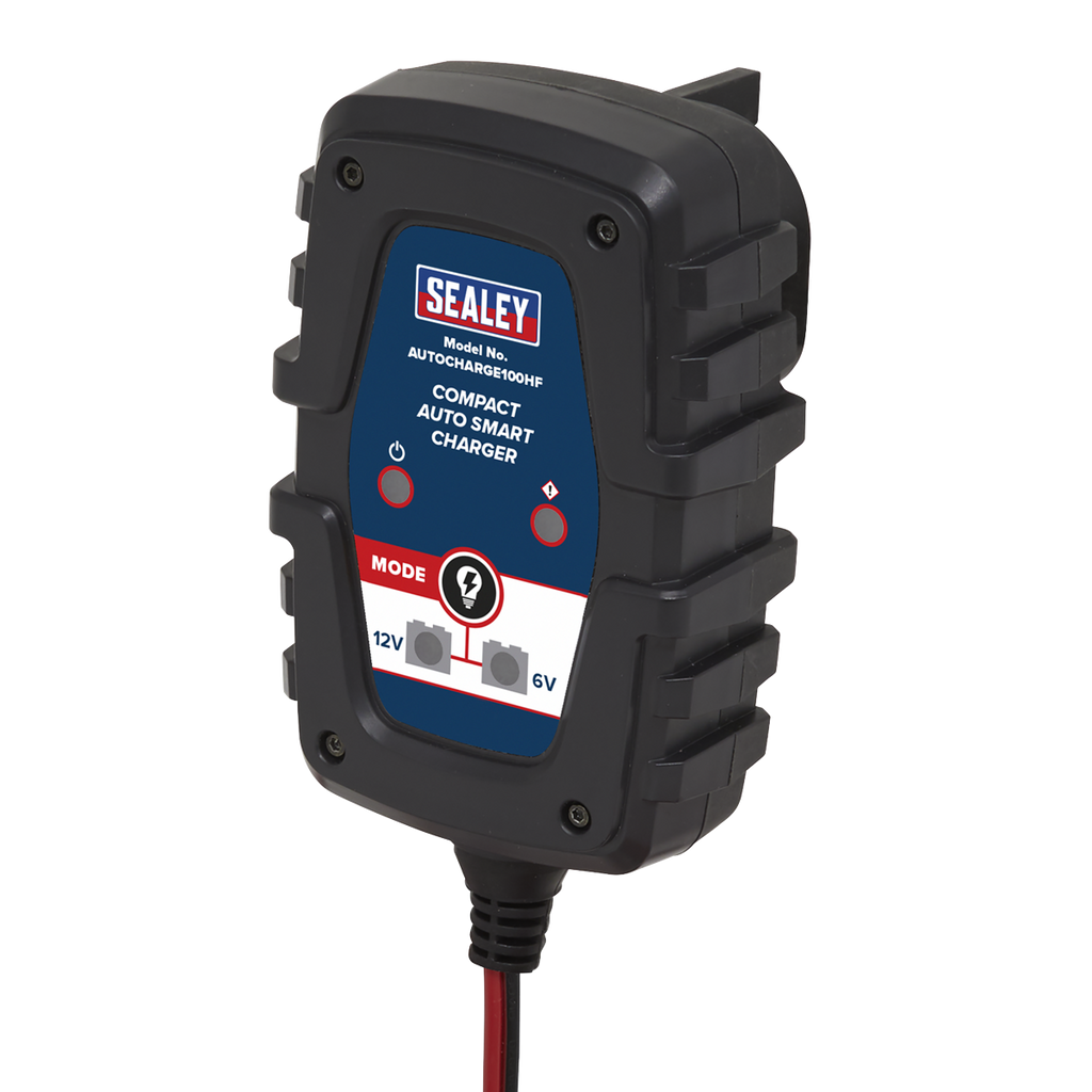 6/12V Compact Smart Trickle Charger & Maintainer, 1A (AUTOCHARGE100HF)