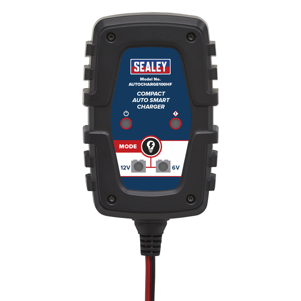 6/12V Compact Smart Trickle Charger & Maintainer, 1A (AUTOCHARGE100HF)