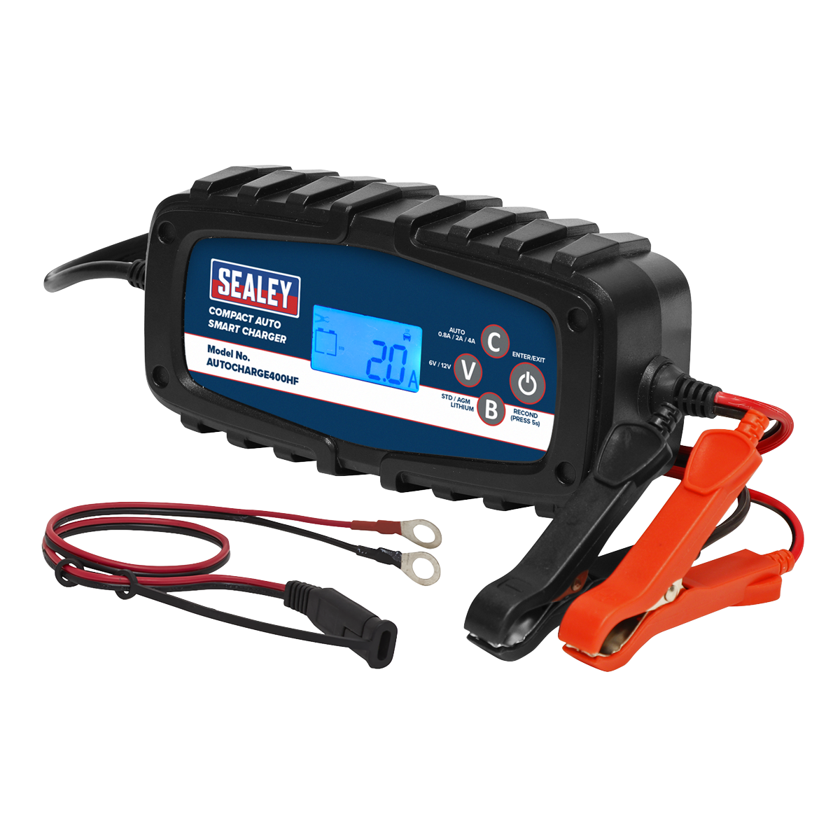6/12V Compact Auto Smart Charger & Maintainer, 4A (AUTOCHARGE400HF)