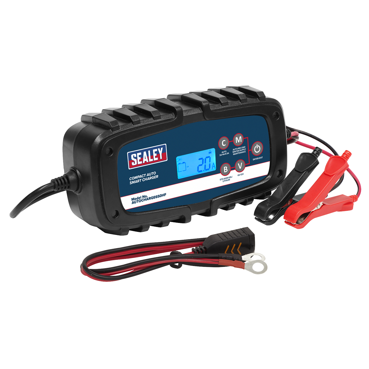 6/12V Compact Auto Smart Charger & Maintainer, 6.5A (AUTOCHARGE650HF)